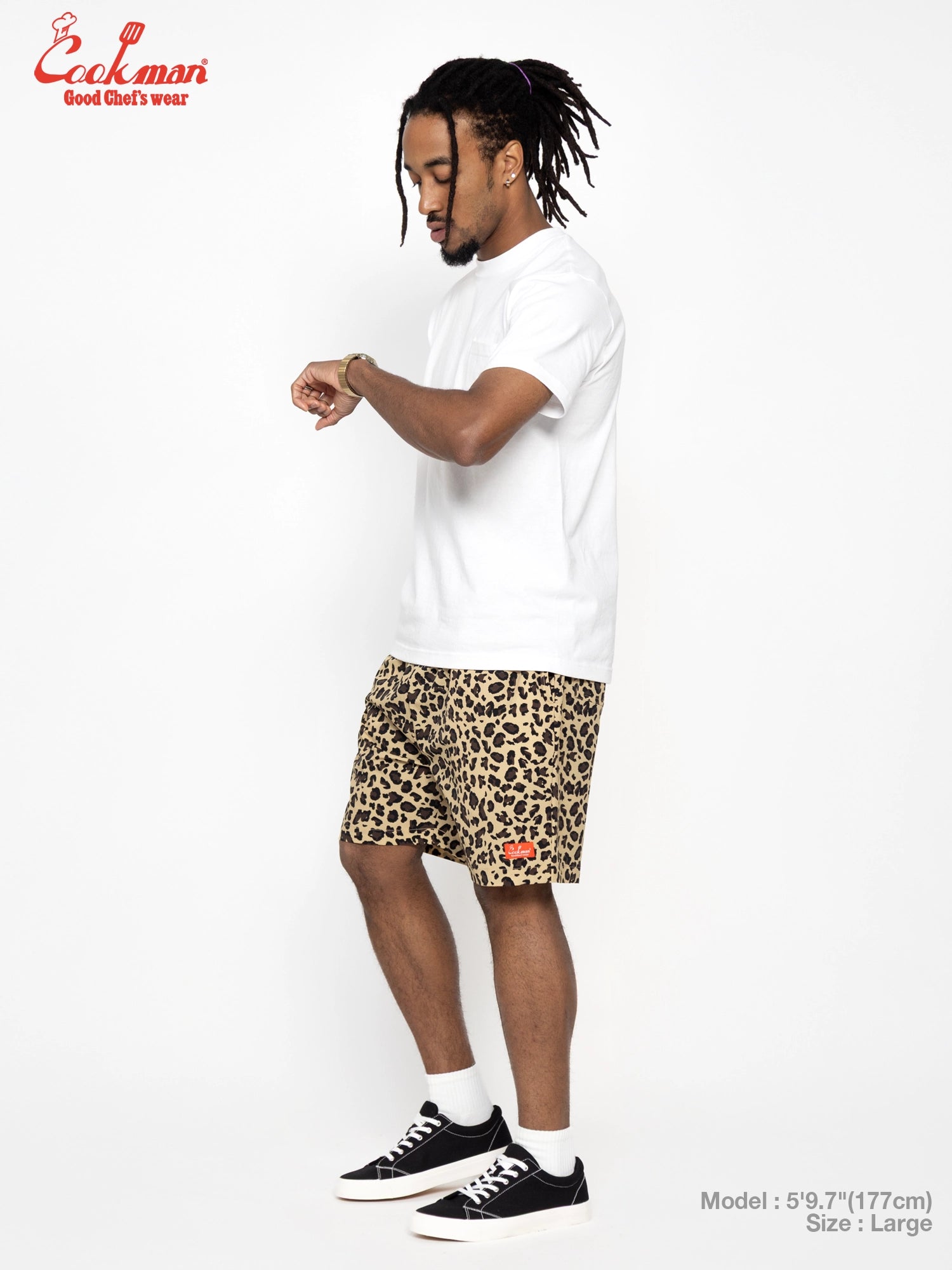 Chef Short Pants Light - Leopard : Beige