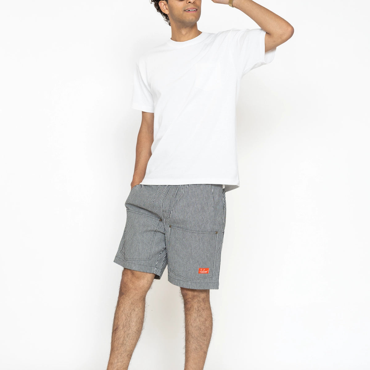 Chef Short Pants Front Pocket - Hickory : Black