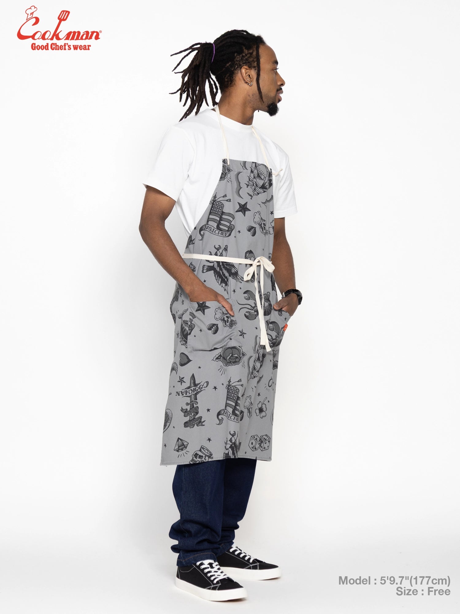 Long Apron - Old Tattoo : Gray