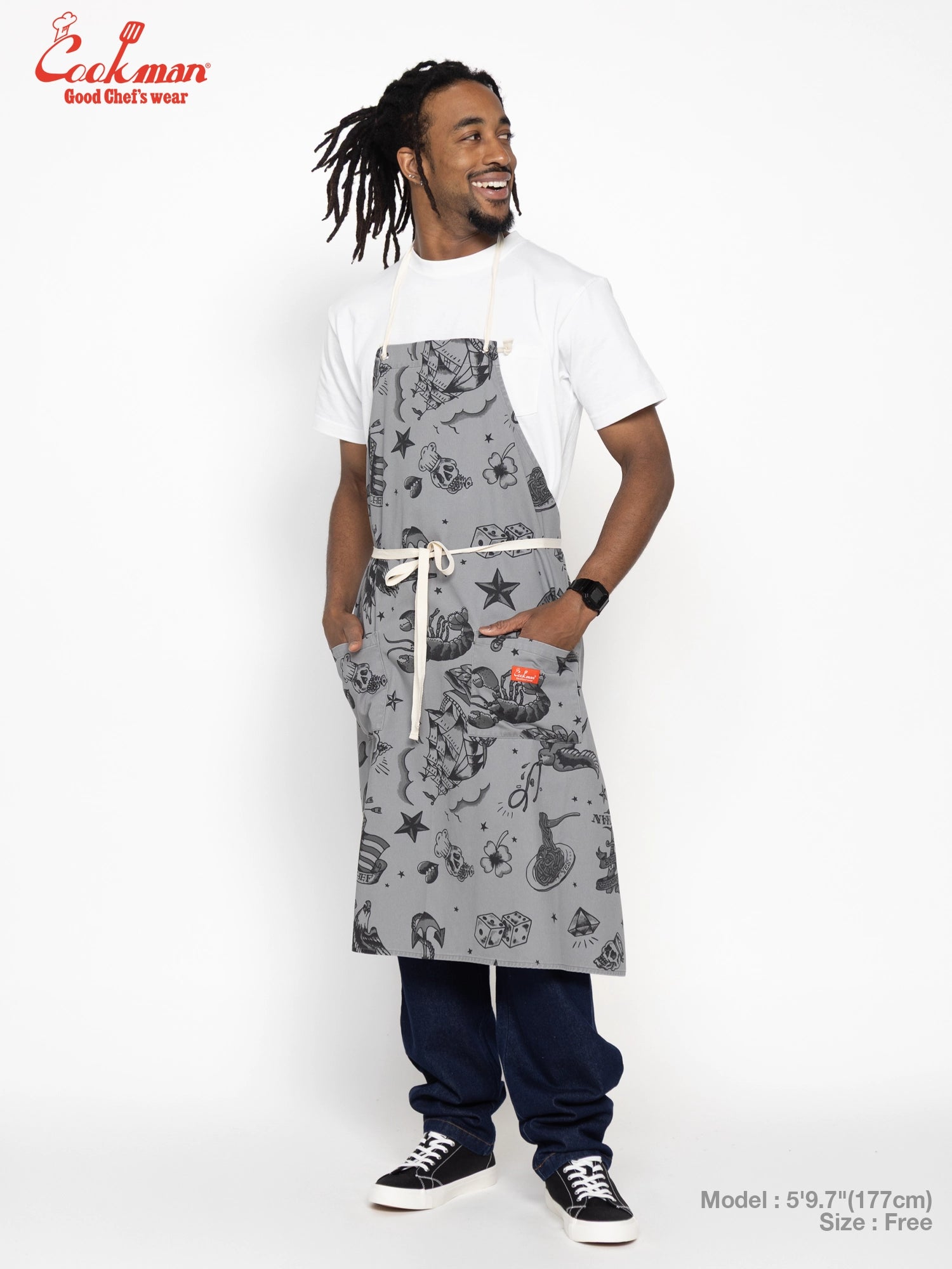Long Apron - Old Tattoo : Gray