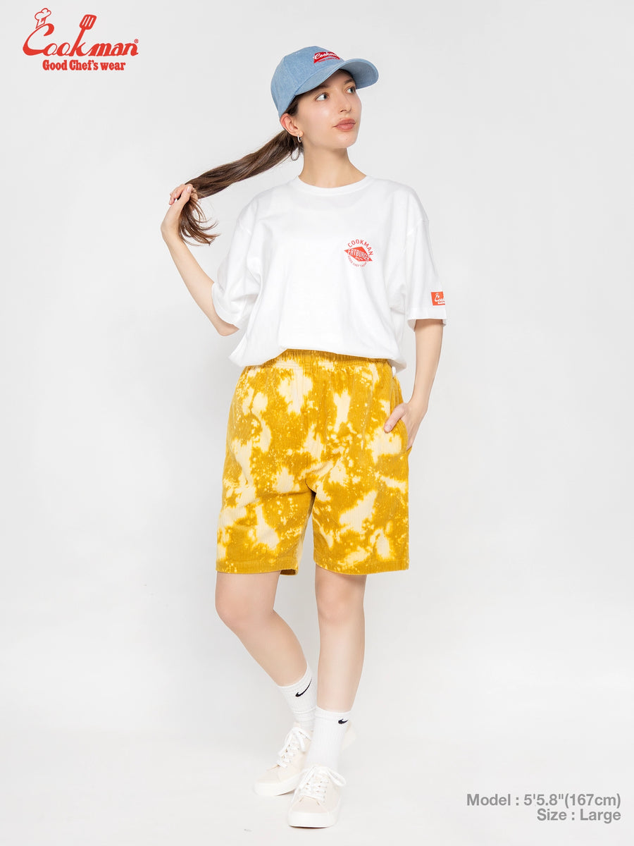 Chef Short Pants - Corduroy : FAT  Bleach Yellow