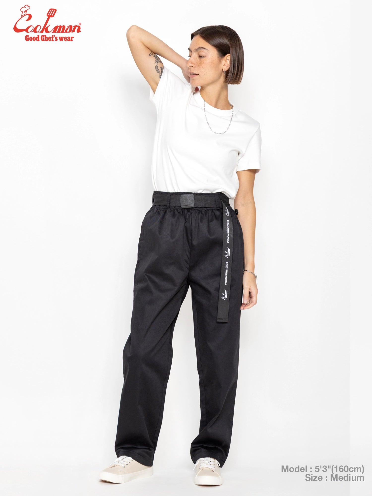 Chef Pants Semiwide Black Belt  - Vision : Black