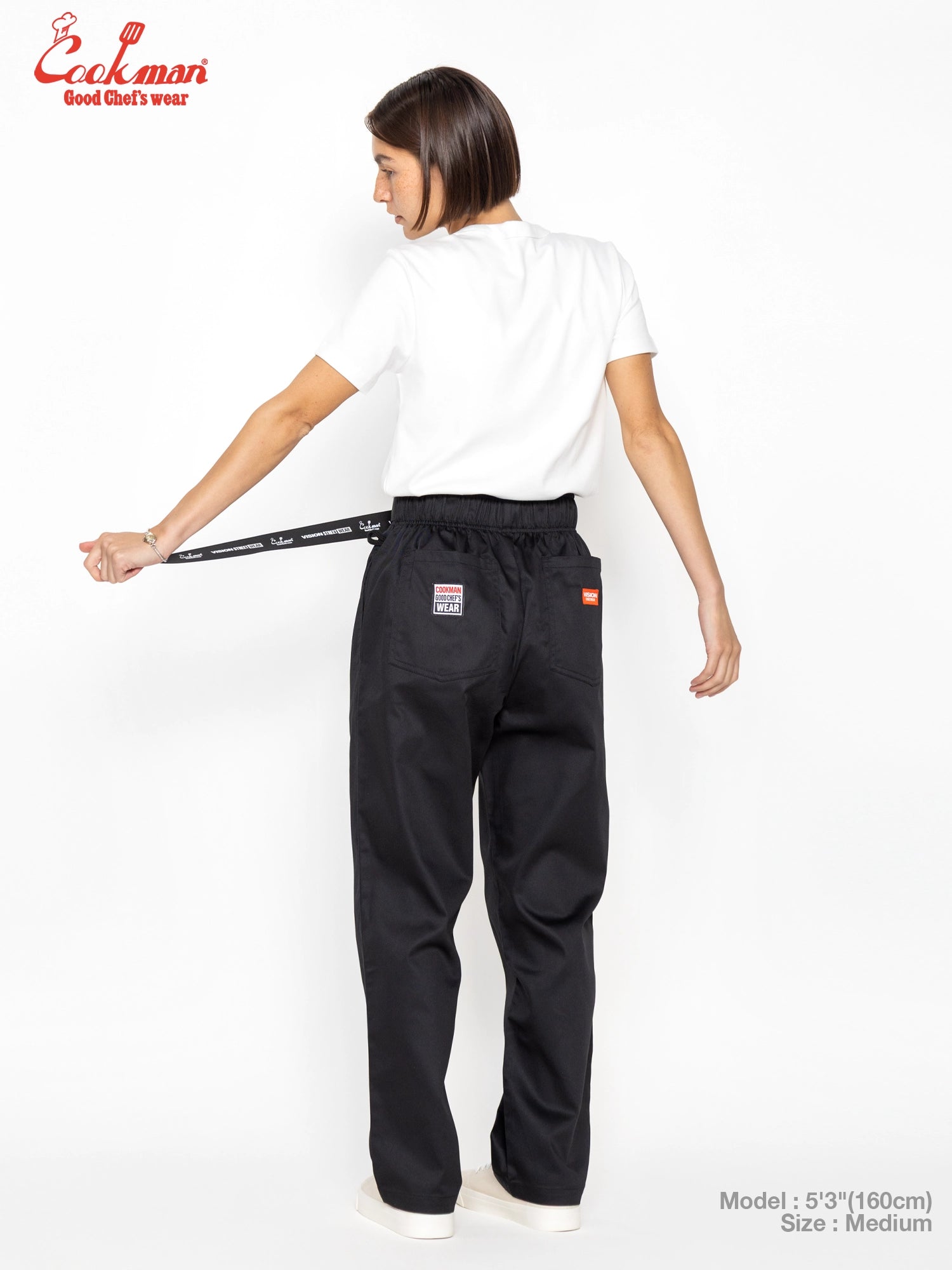 Chef Pants Semiwide Black Belt  - Vision : Black