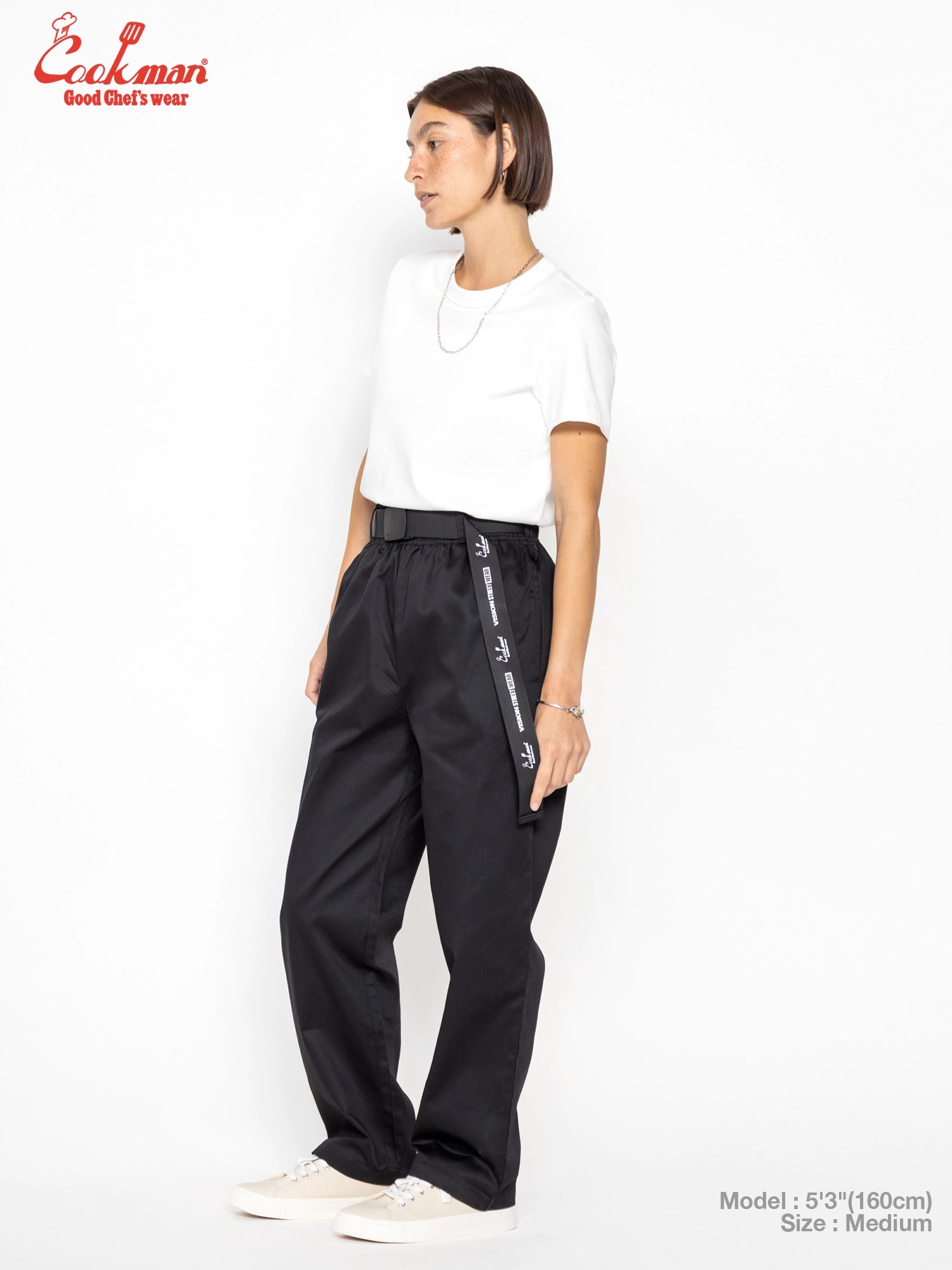 Chef Pants Semiwide Black Belt  - Vision : Black
