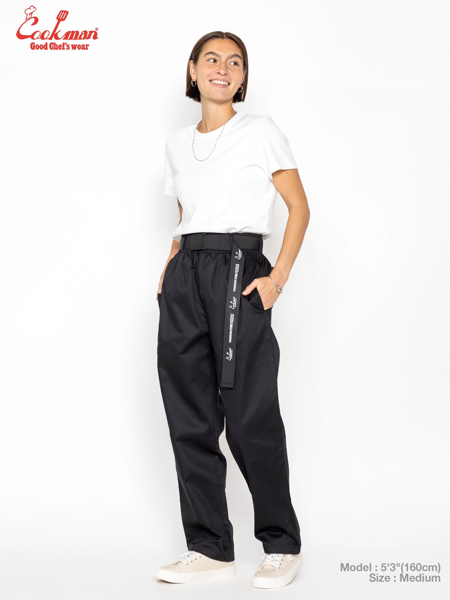 Chef Pants Semiwide Black Belt  - Vision : Black