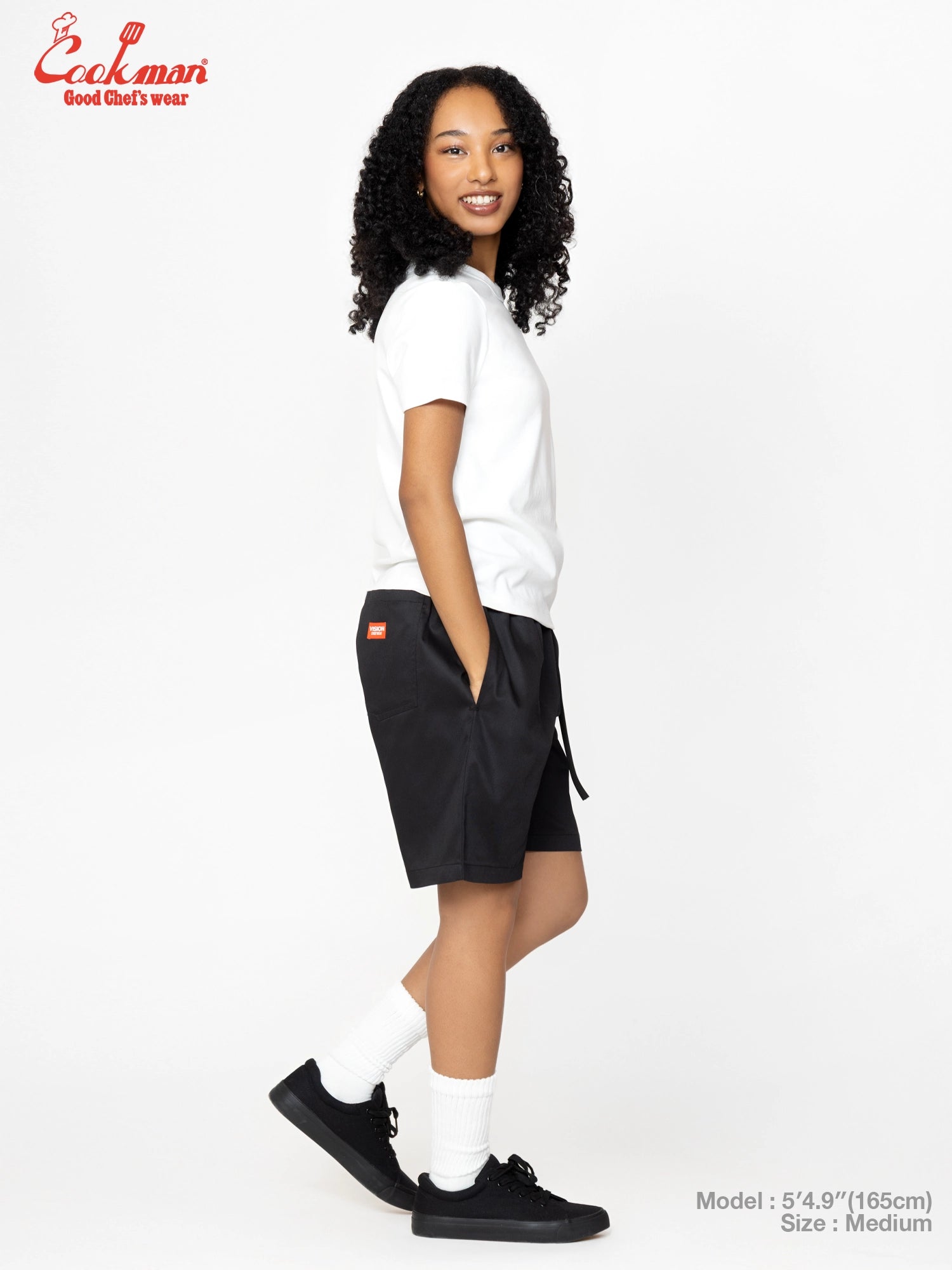 Chef Pants Short Black Belt  - Vision : Black