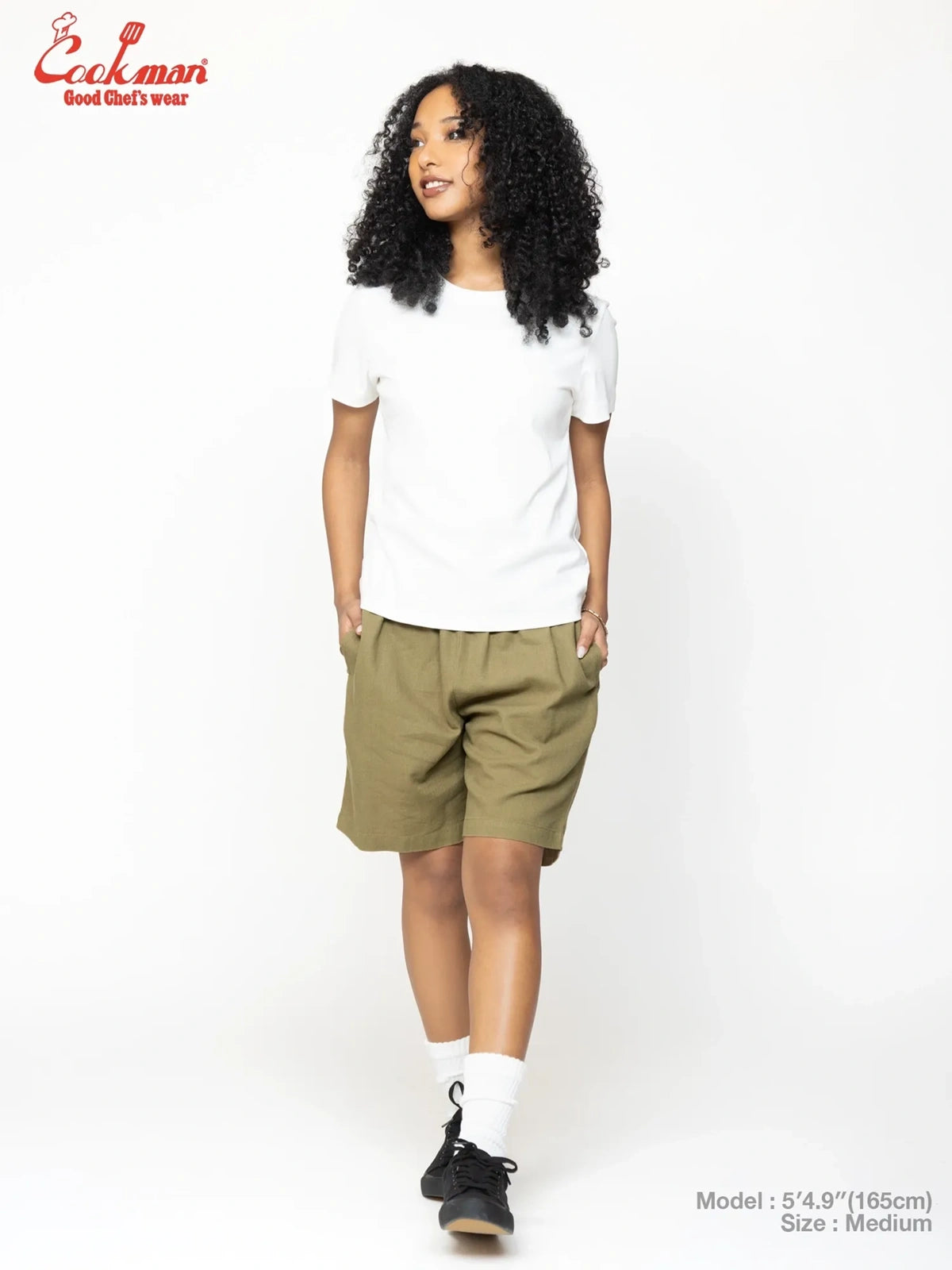 Chef Short Pants - Linen : Olive