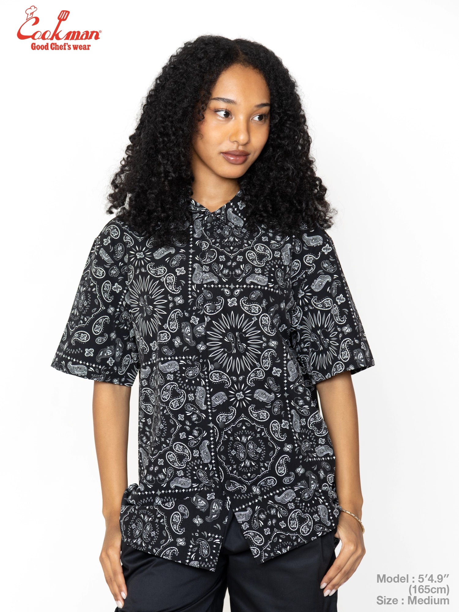 Work Shirts Short Sleeve Light -  Paisley : Black