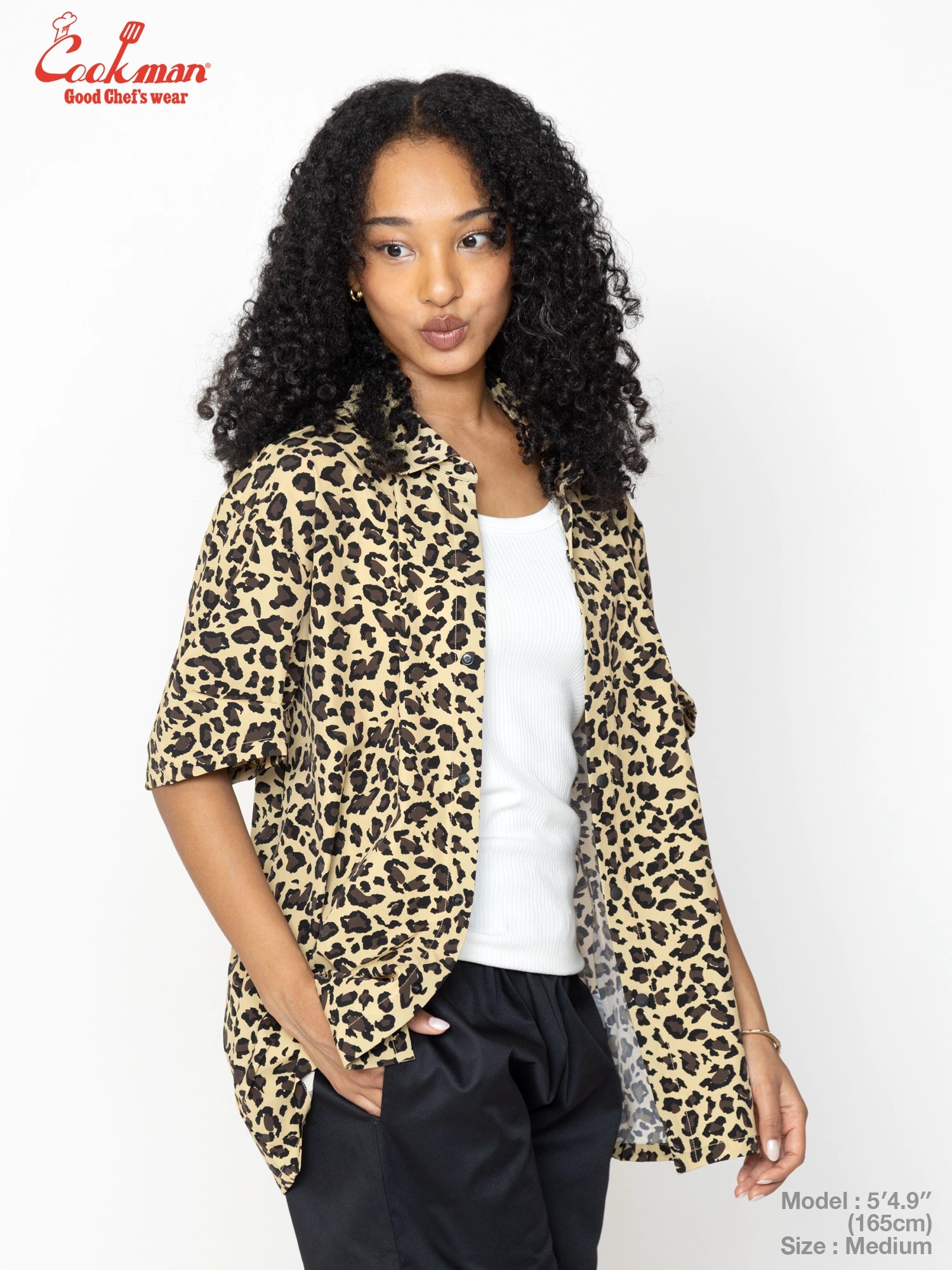 Work Shirts Short Sleeve Light -  Leopard : Beige