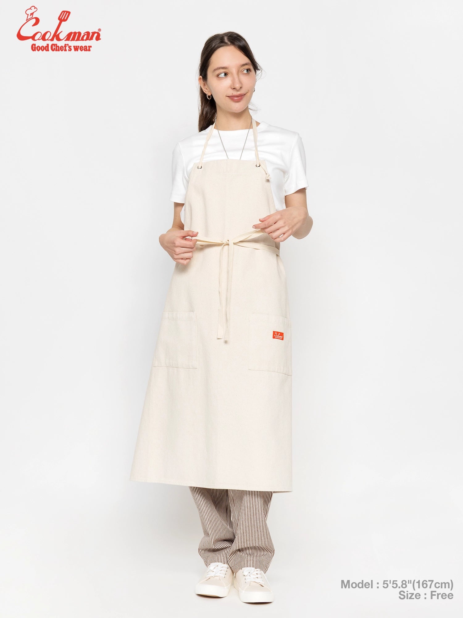 Long Apron - Denim : Natural