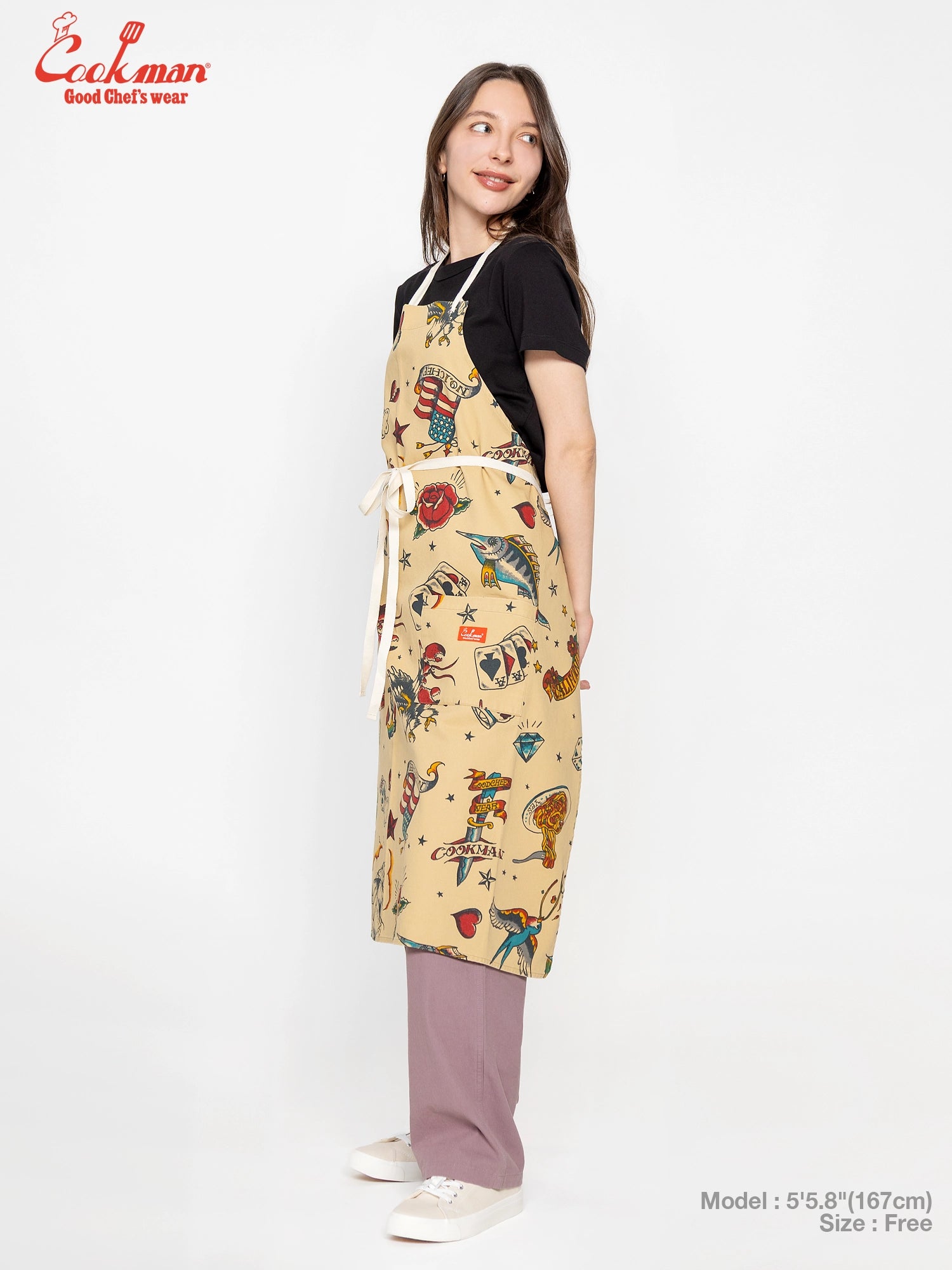 Long Apron - Old Tattoo : Beige