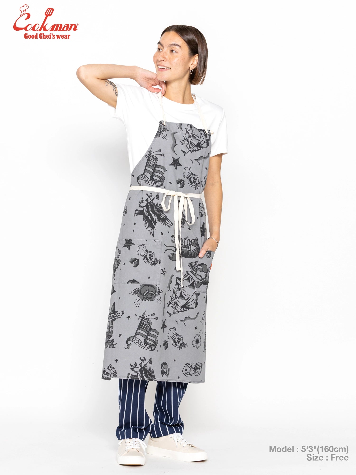 Long Apron - Old Tattoo : Gray