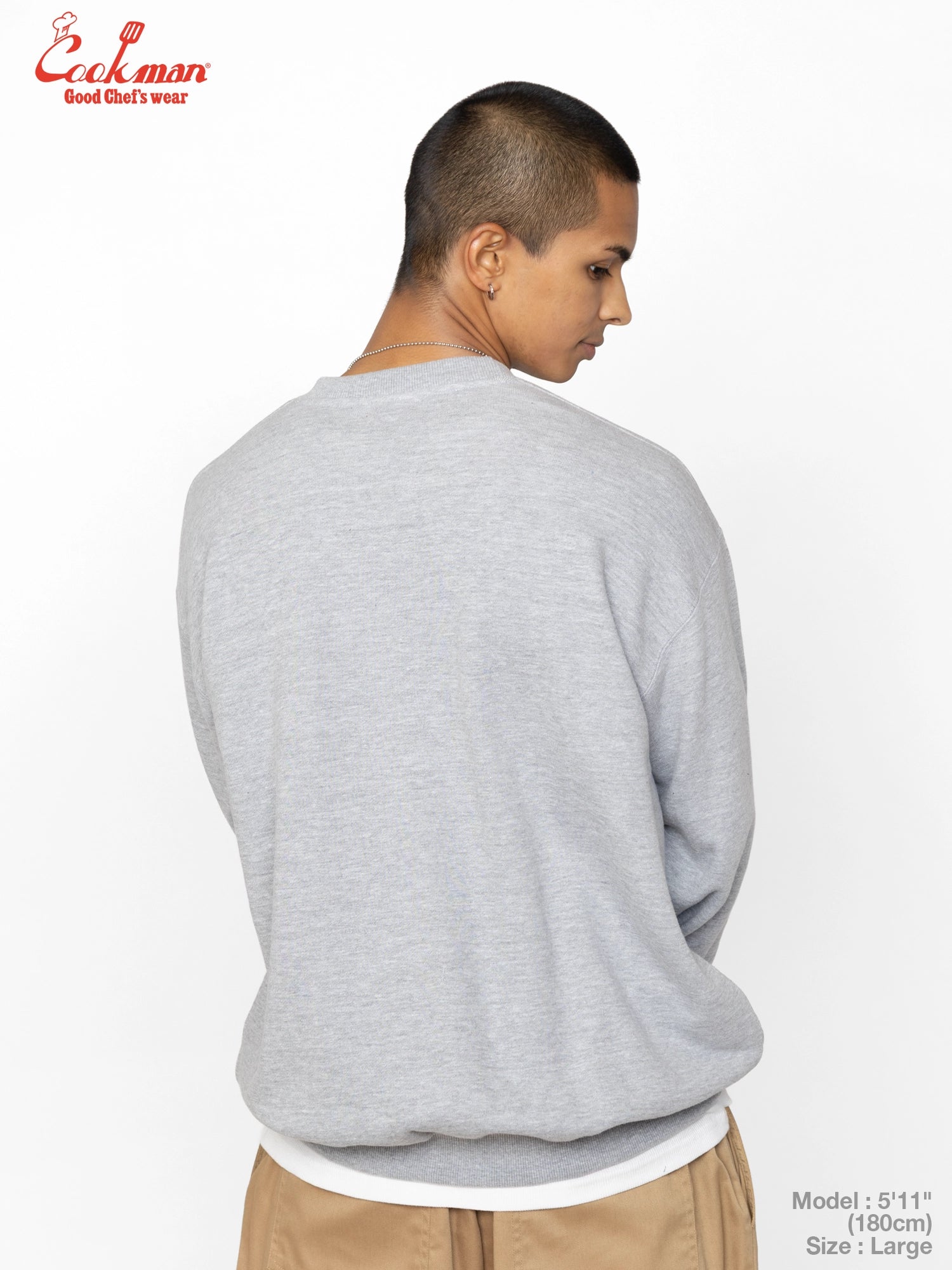 Sweat shirts - Arch Logo : Heather Gray