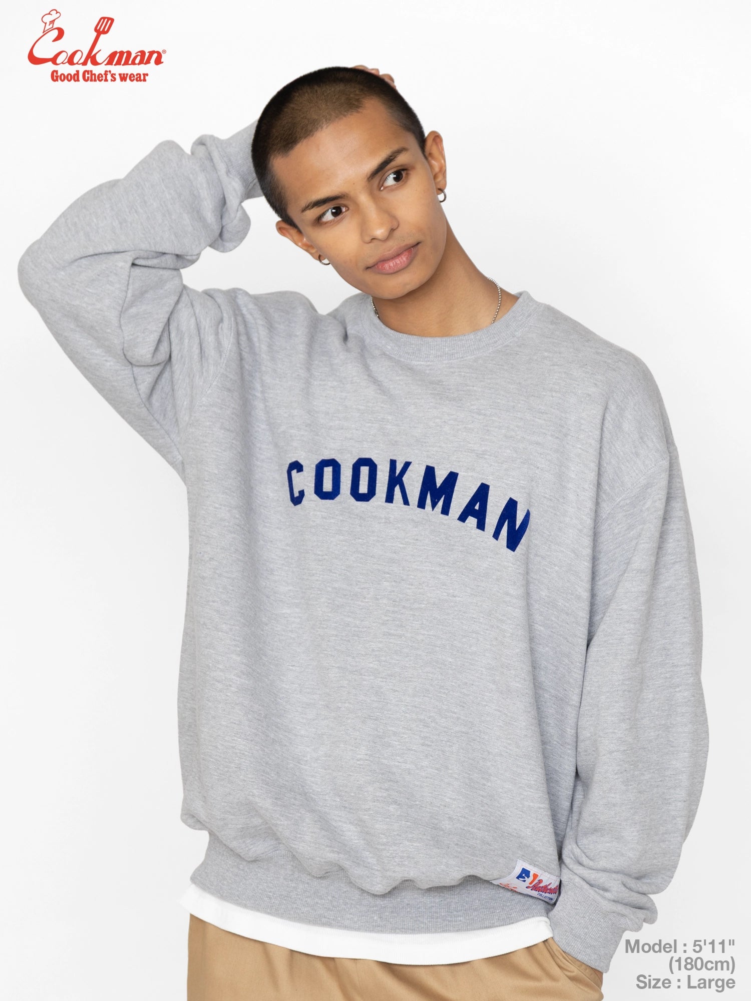 Sweat shirts - Arch Logo : Heather Gray