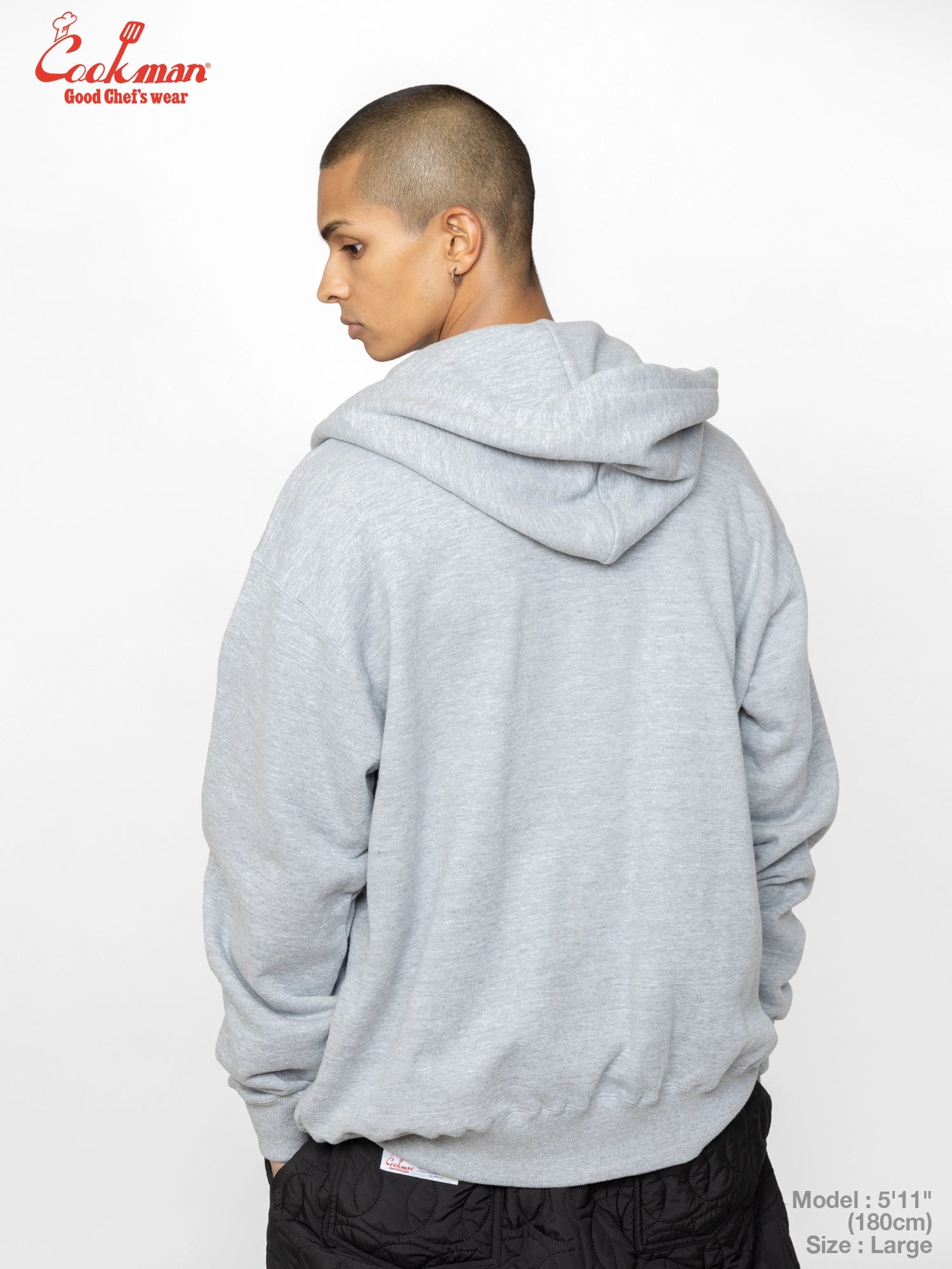 Zip-up Hoodie - Chef Hat LA : Heather Gray