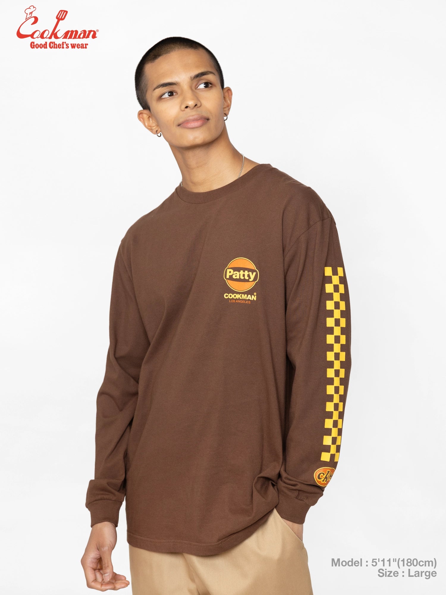 Long Sleeve Tees - Race : Dark Brown