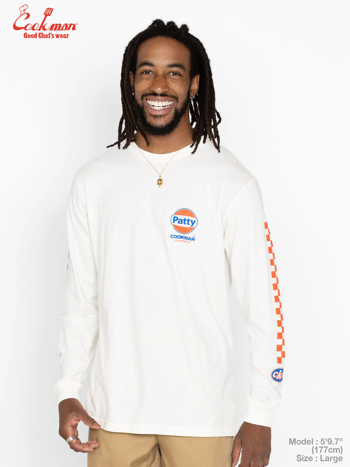 Long Sleeve Tees - Race : Off White