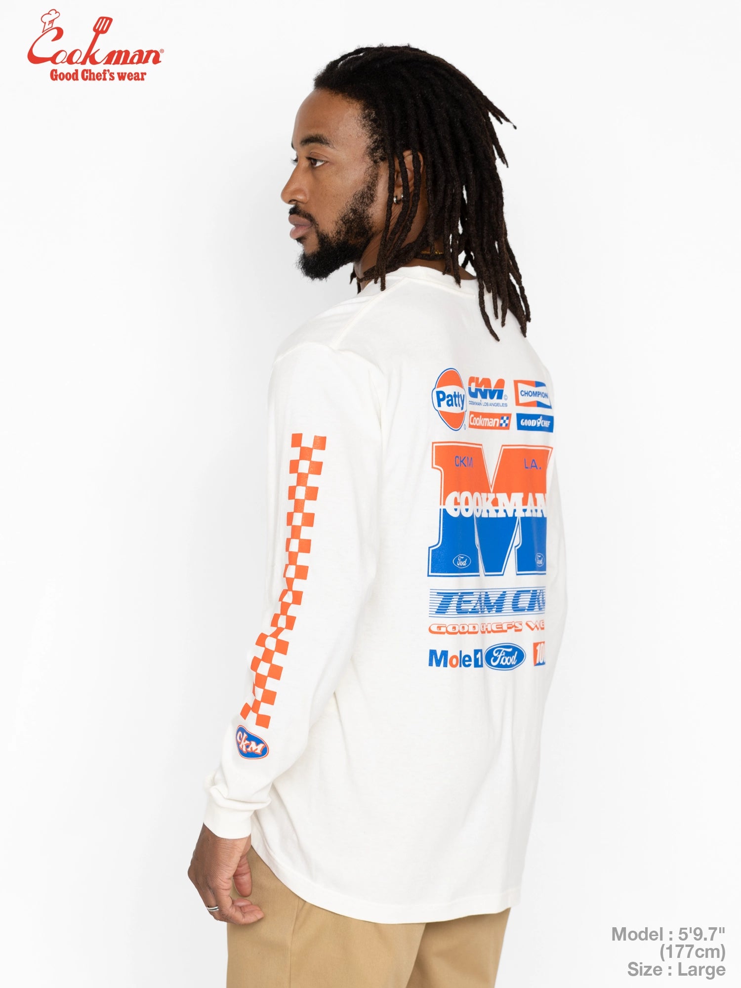 Long Sleeve Tees - Race : Off White