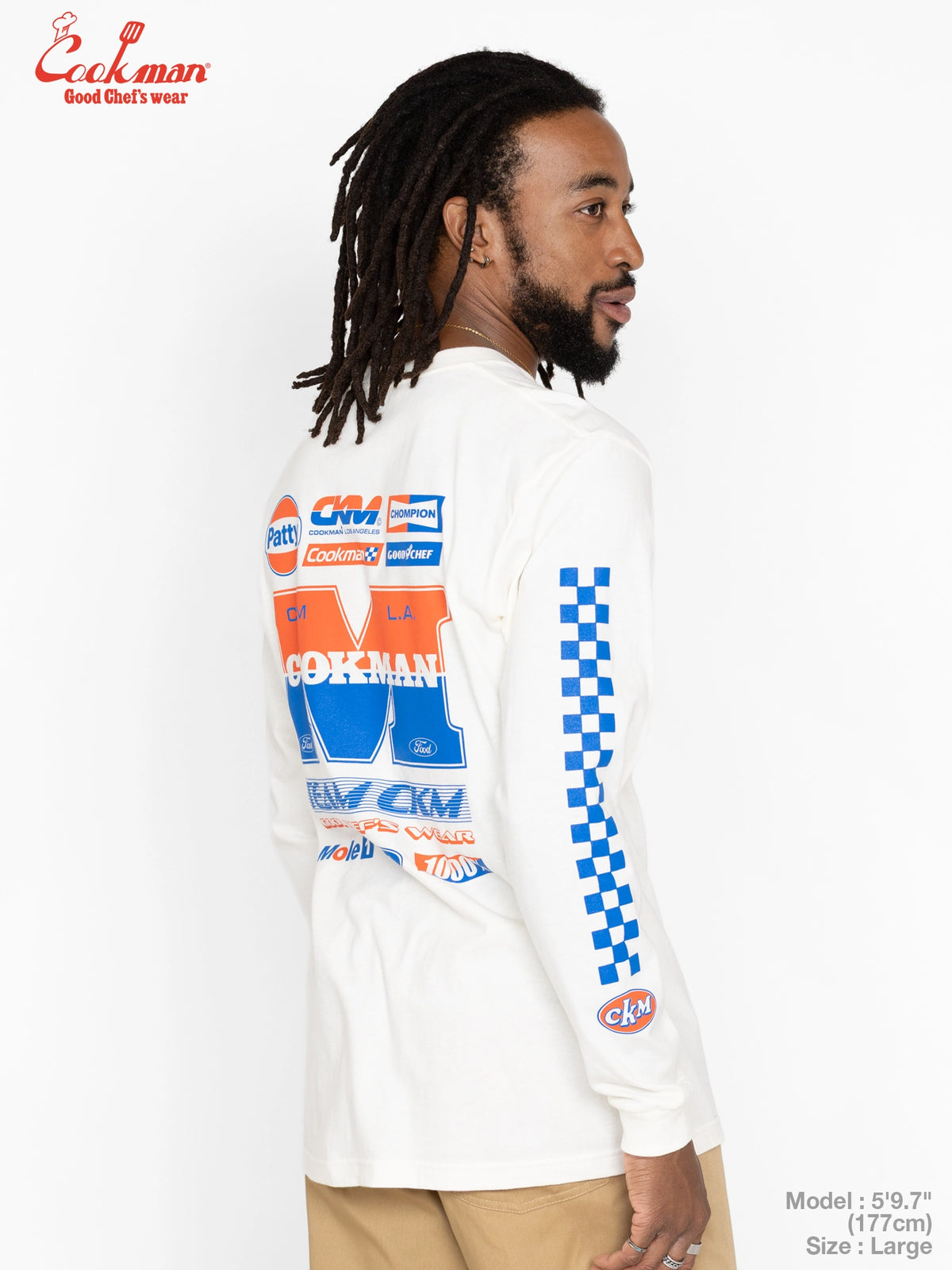 Long Sleeve Tees - Race : Off White