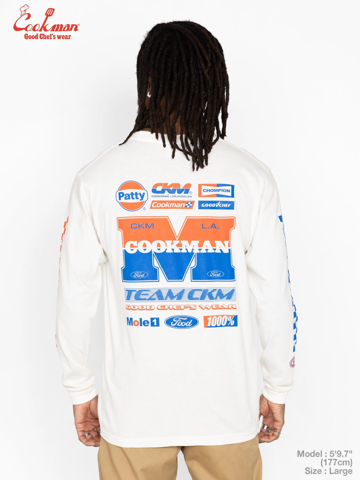 Long Sleeve Tees - Race : Off White