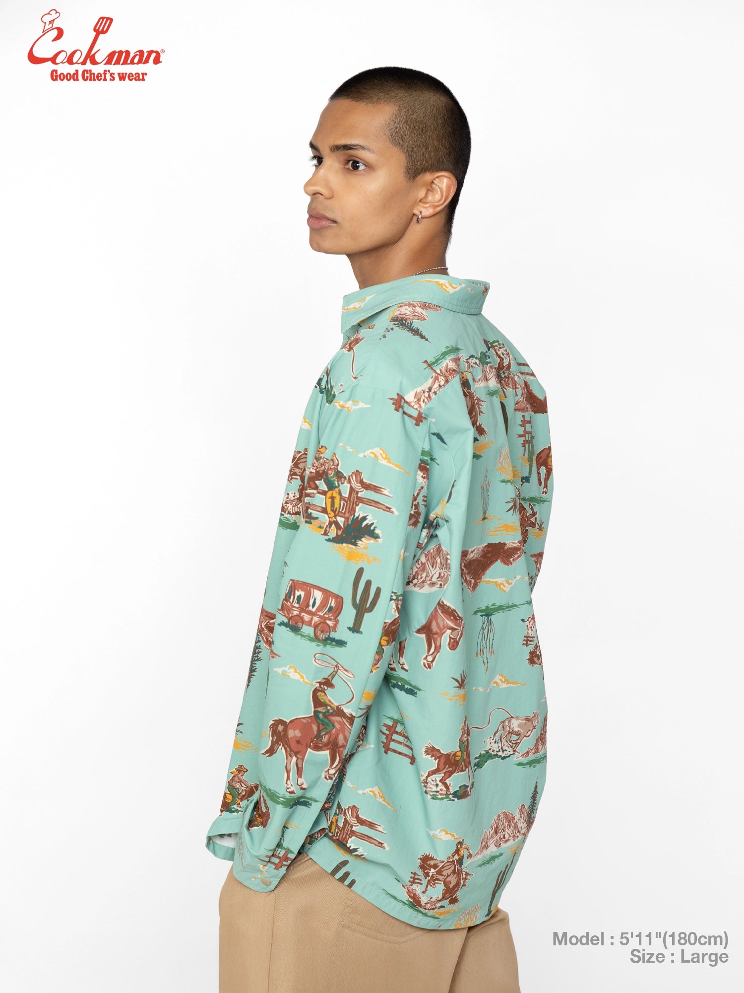 Work Shirts Long Sleeve - Western : Light Blue