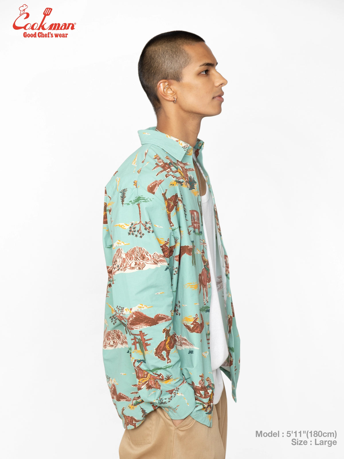 Work Shirts Long Sleeve - Western : Light Blue