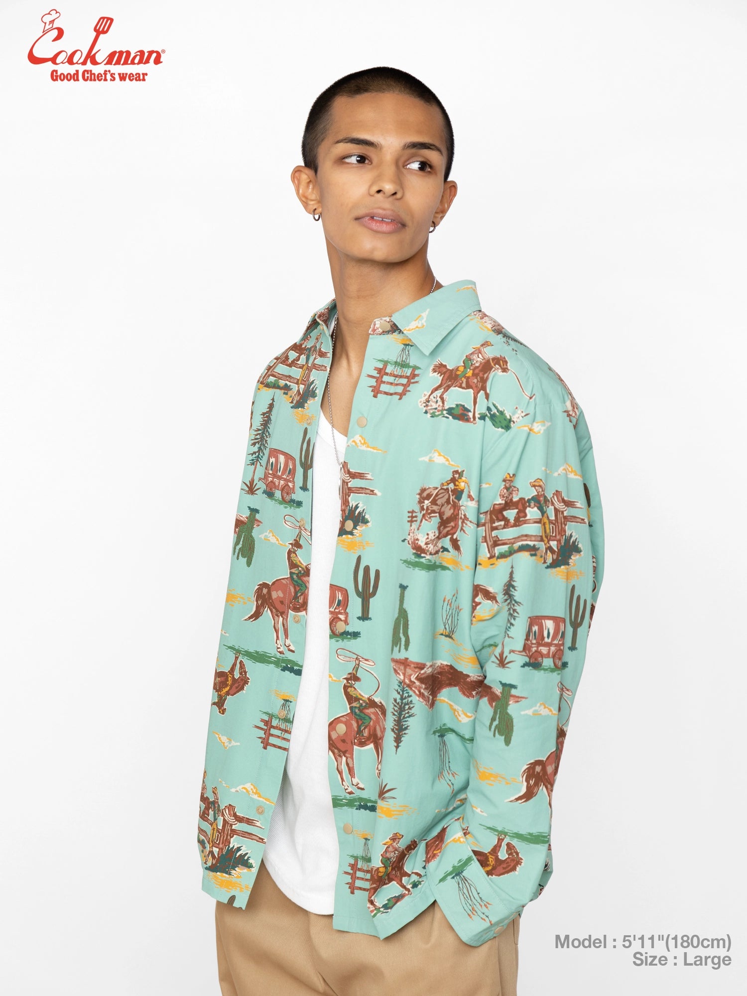 Work Shirts Long Sleeve - Western : Light Blue