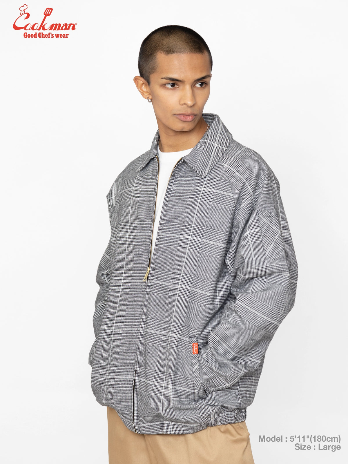 Delivery Jacket With Lining - Glen Check Black
