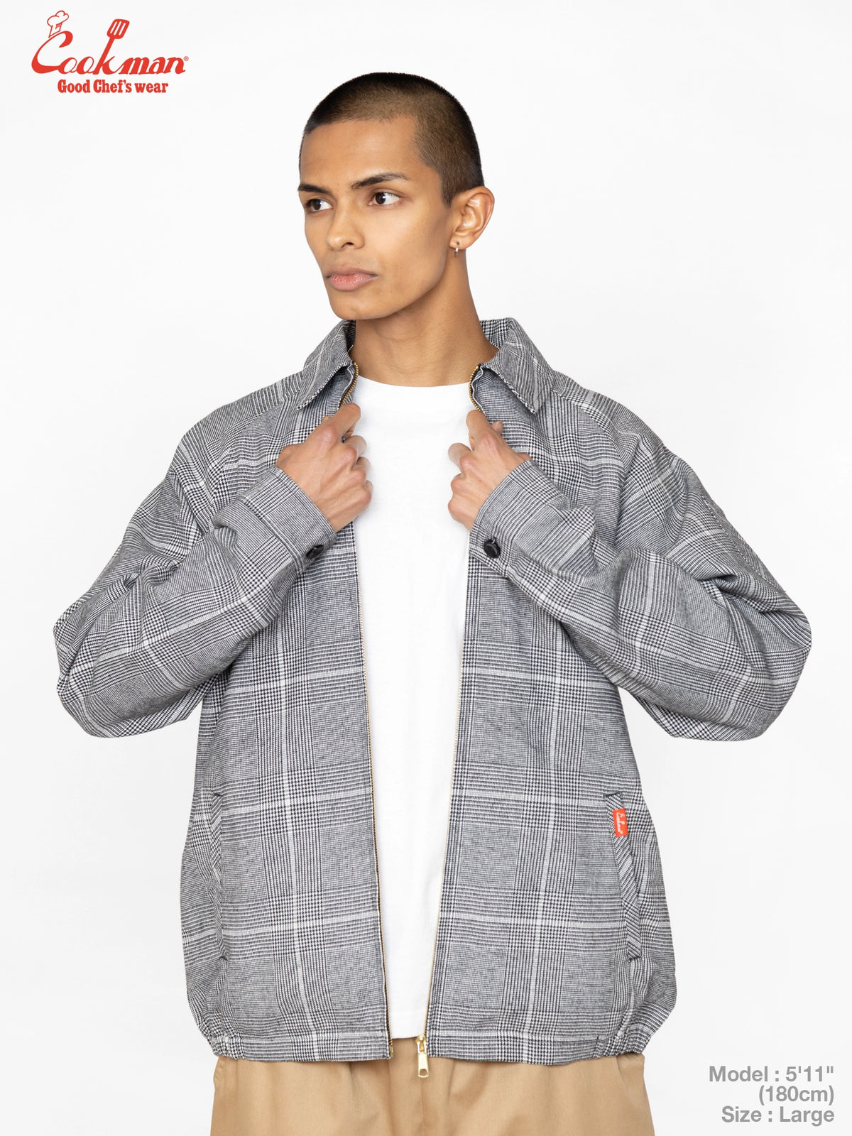 Delivery Jacket With Lining - Glen Check Black