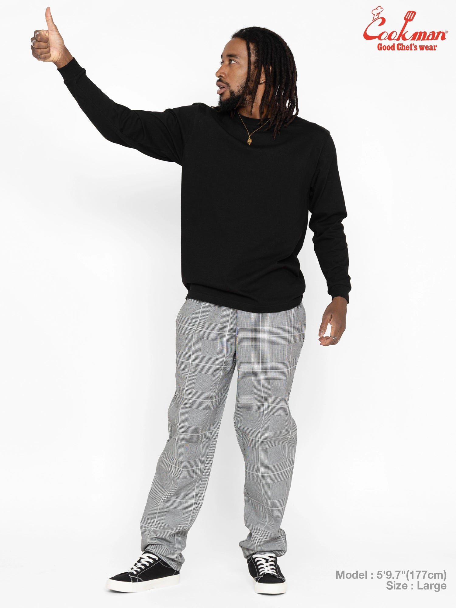 Chef Pants - Glen Check : Black