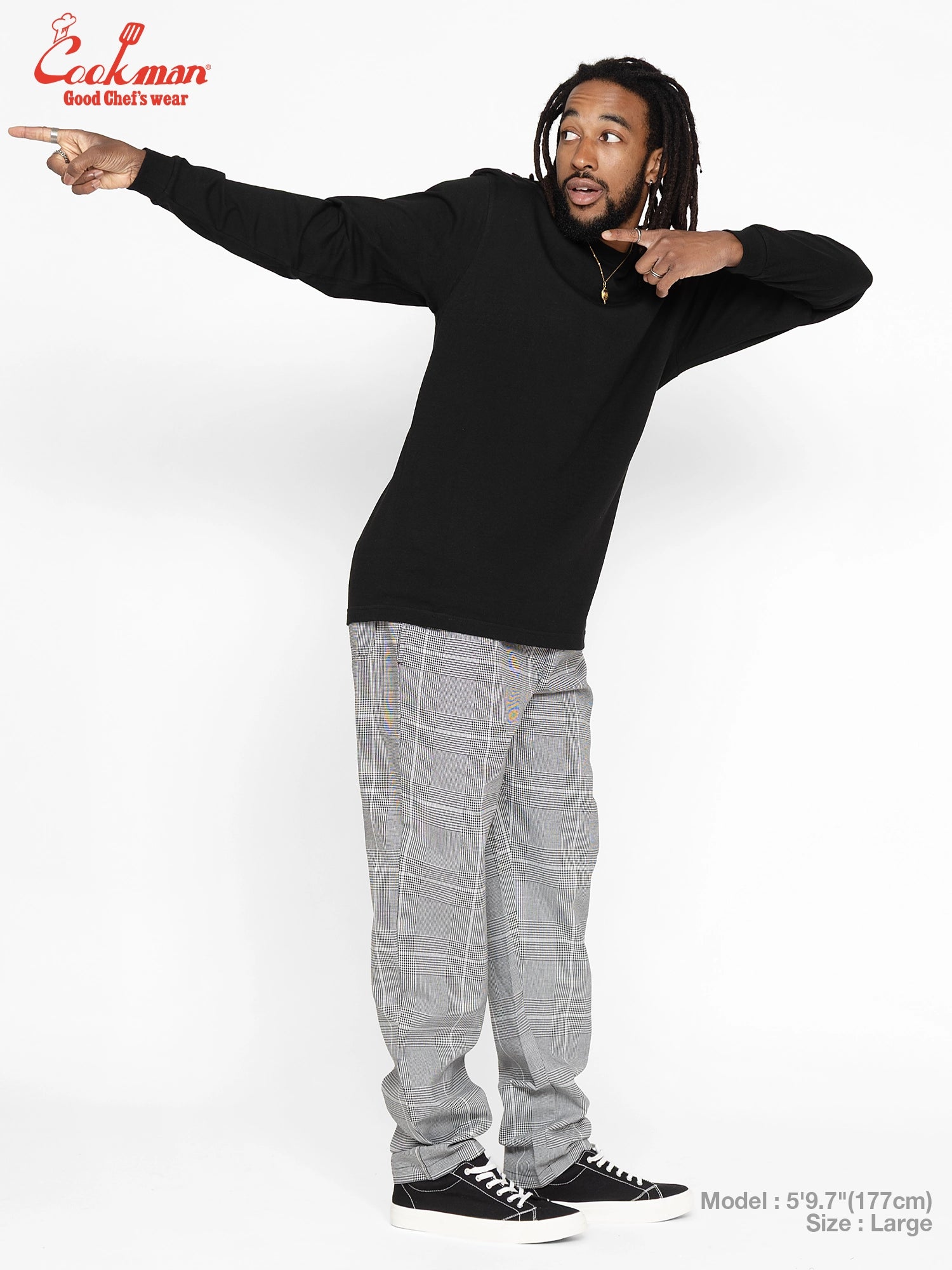 Chef Pants - Glen Check : Black