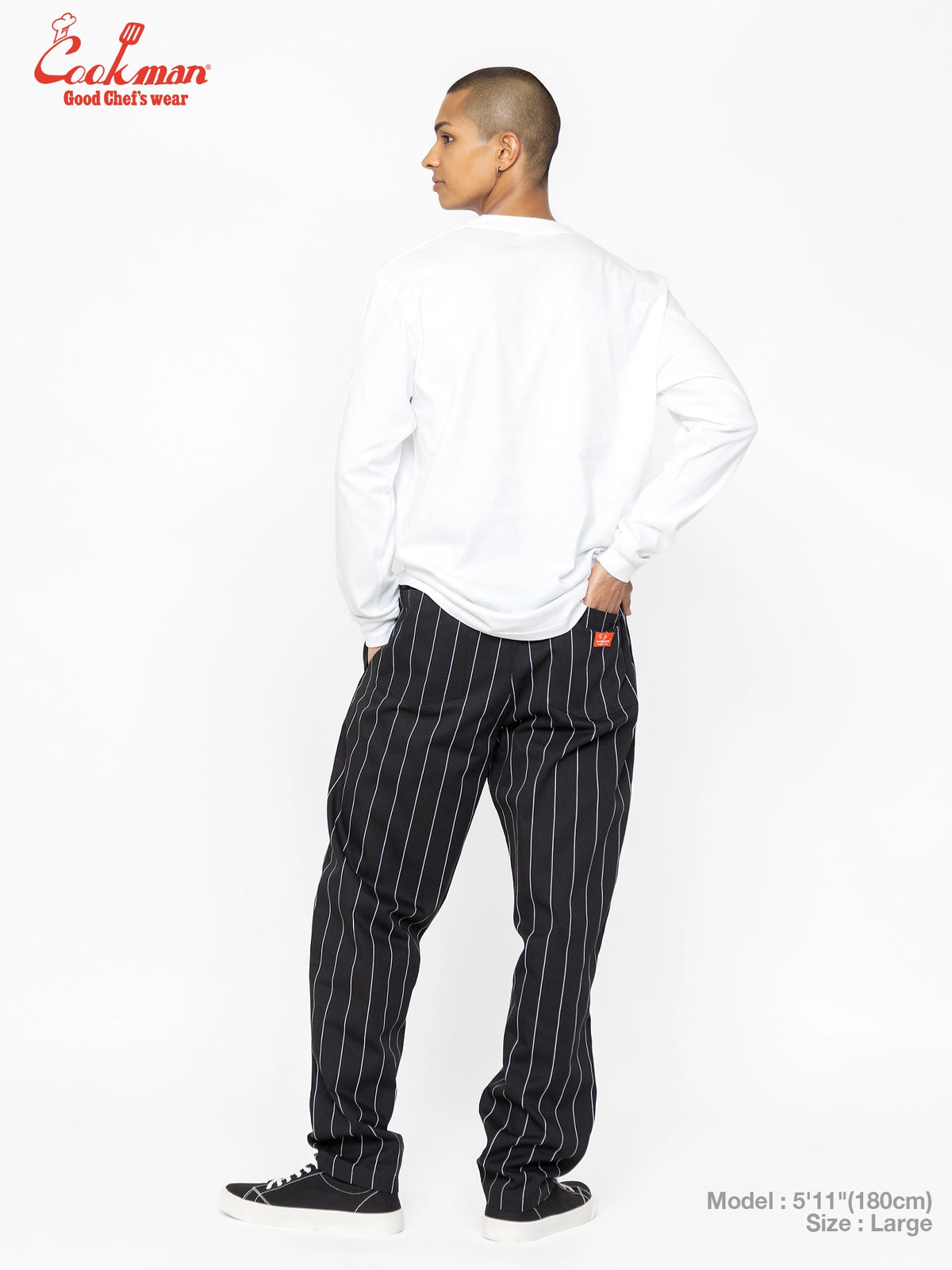 Chef Pants - Pencil Stripe : Black
