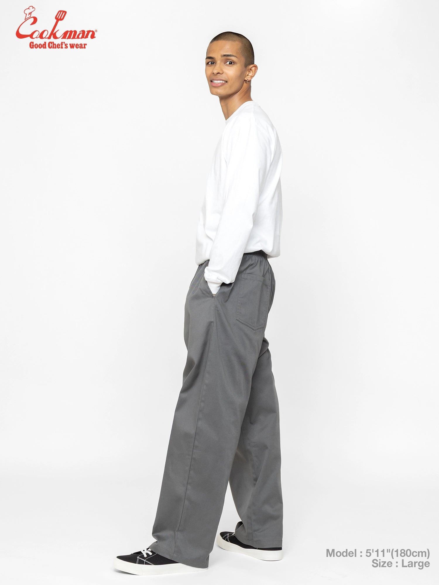 Chef Pants High-Wide - Charcoal Gray