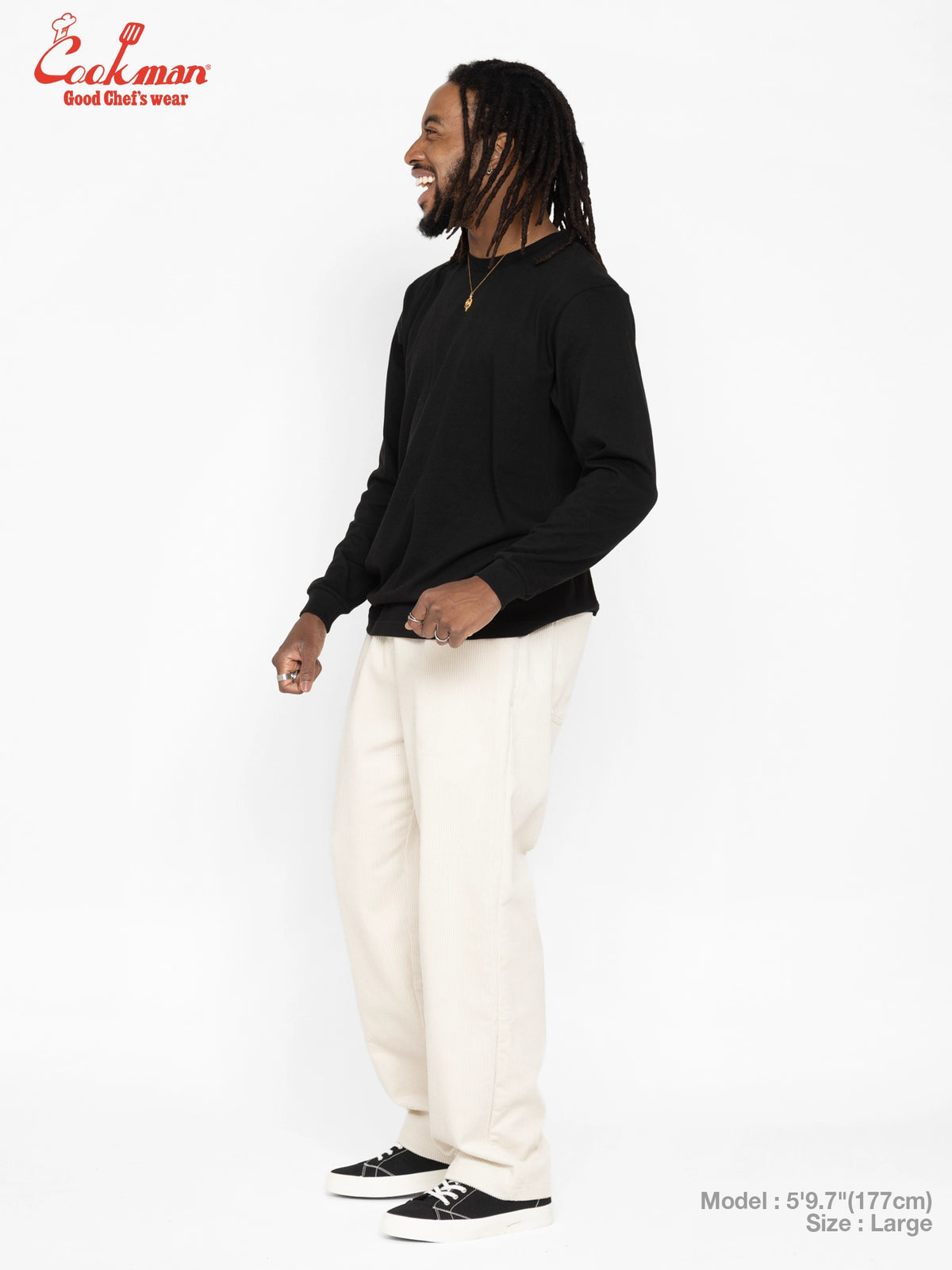Chef Pants Semiwide - Corduroy : Cream