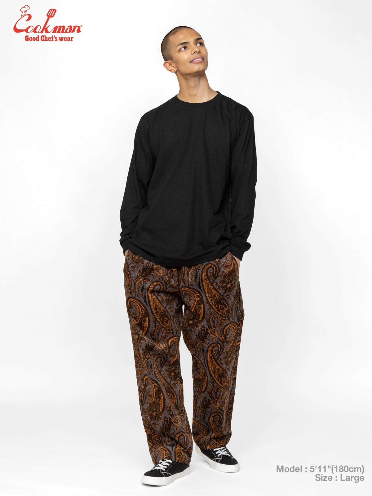 Chef Pants Semiwide - Corduroy : Paisley Brown