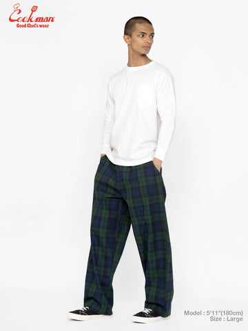 Chef Pants High-Wide - Black Watch Plaid