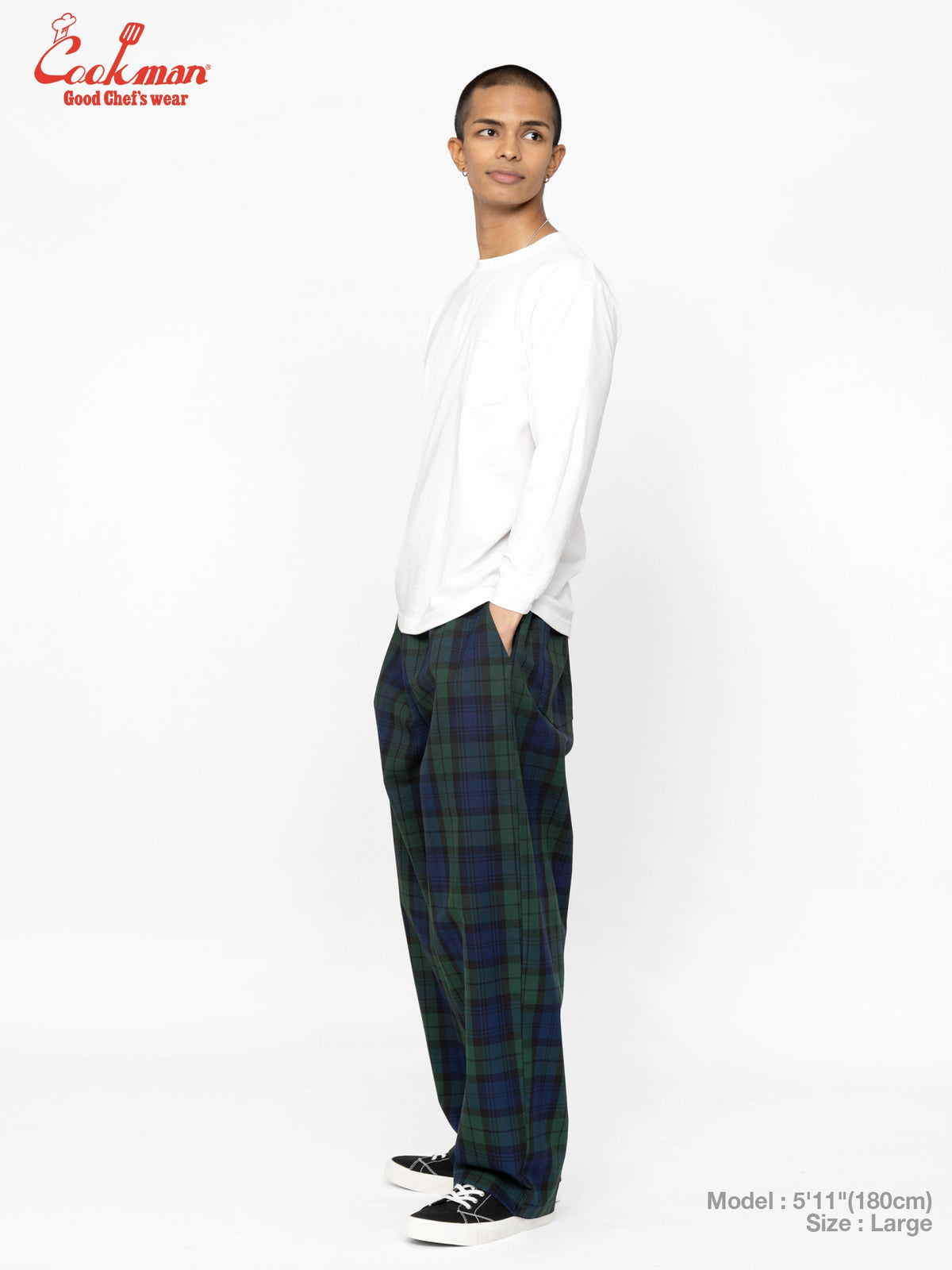 Chef Pants High-Wide - Black Watch Plaid