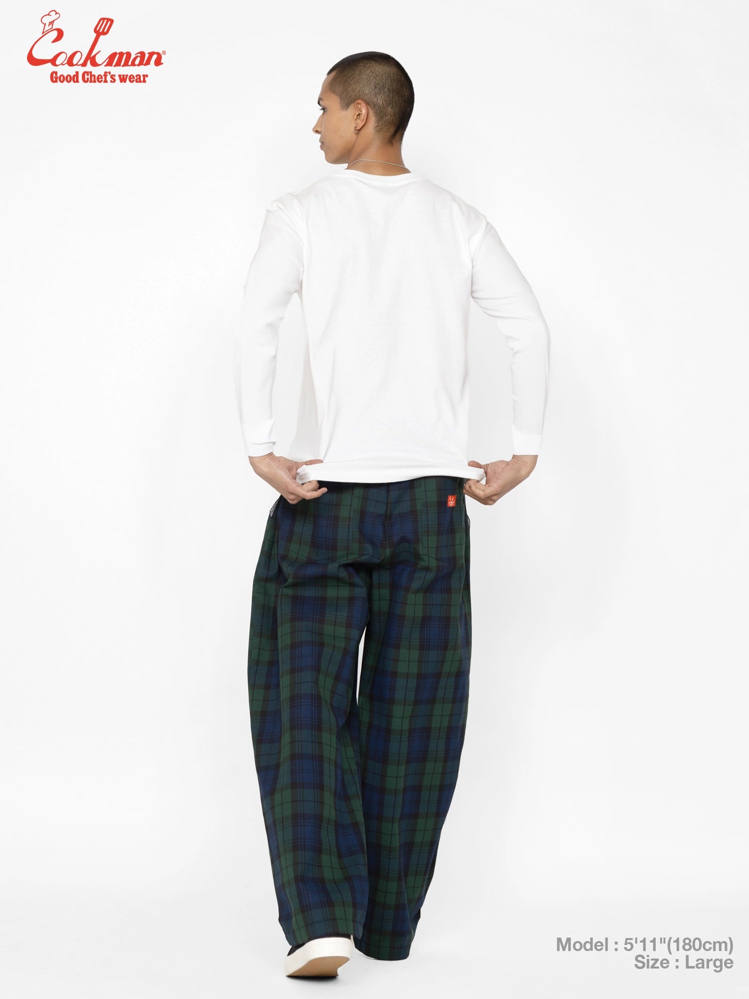 Chef Pants High-Wide - Black Watch Plaid