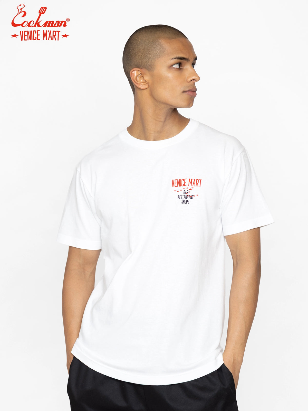 Tees - VENICE M'Art SUNDAY PIZZA : White