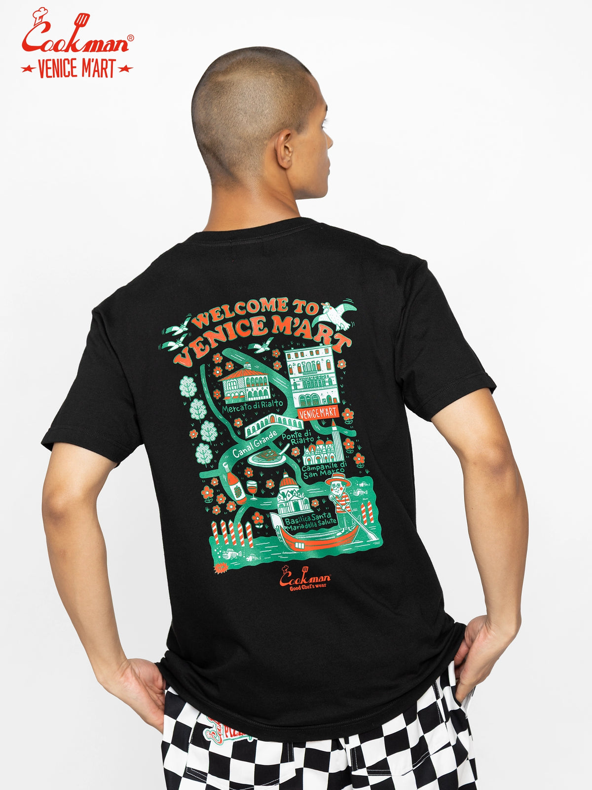 Tees - VENICE M'Art TM Paint Venice Map : Black