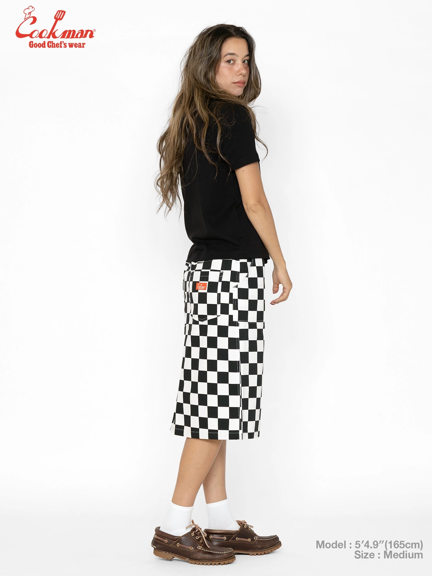 Baker's Skirt - Checker : Black