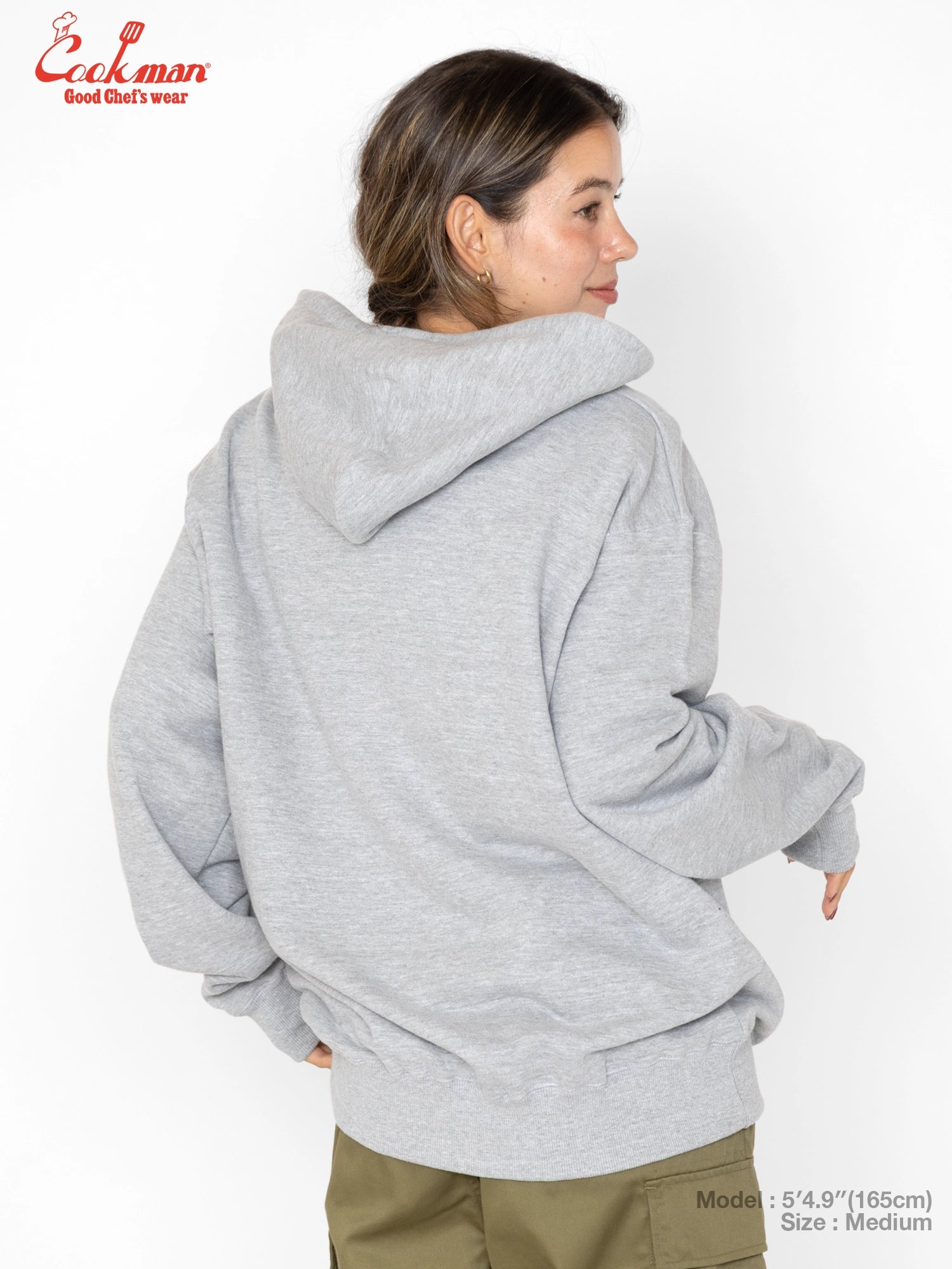 Zip-up Hoodie - Chef Hat LA : Heather Gray