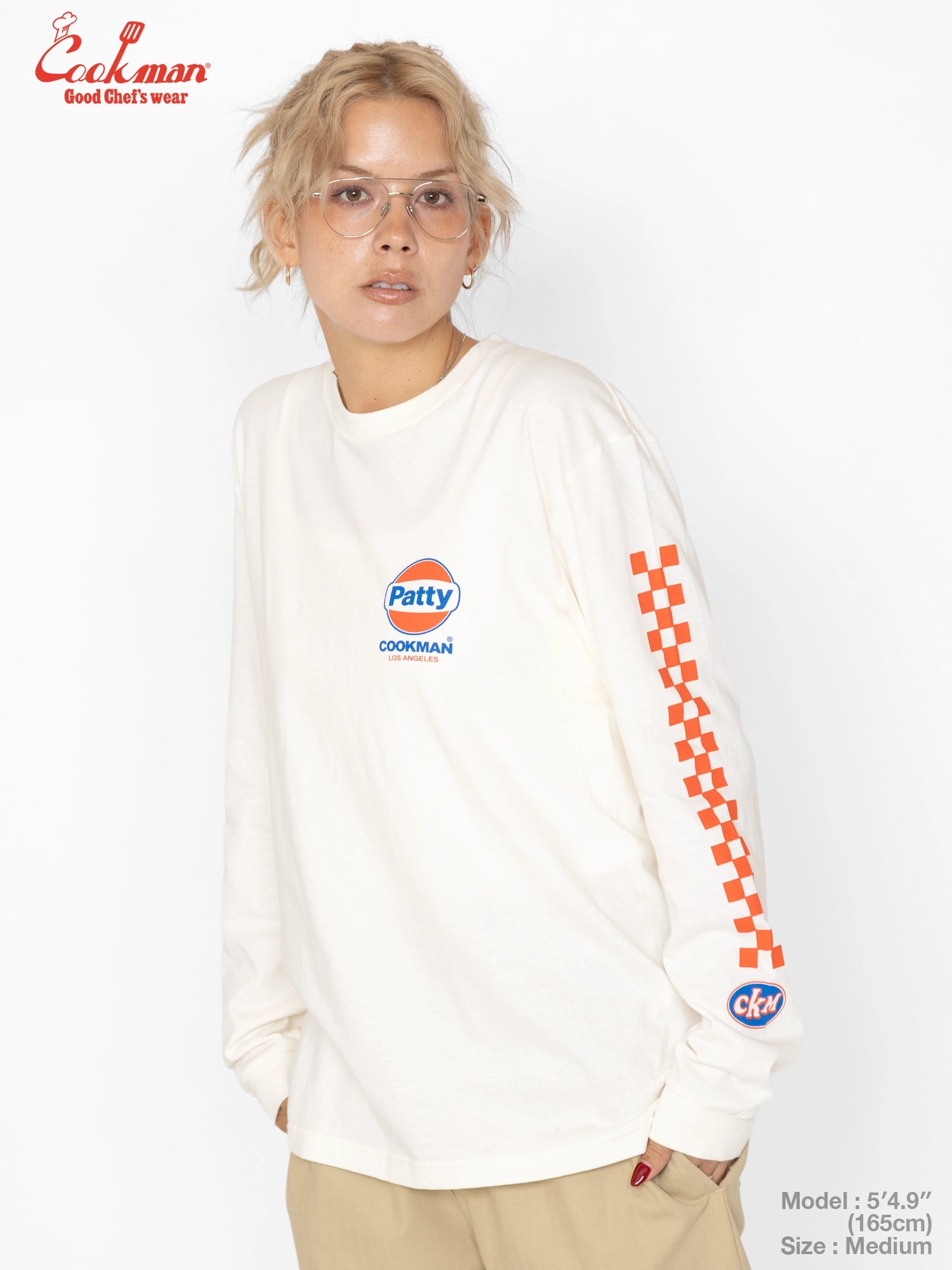 Long Sleeve Tees - Race : Off White
