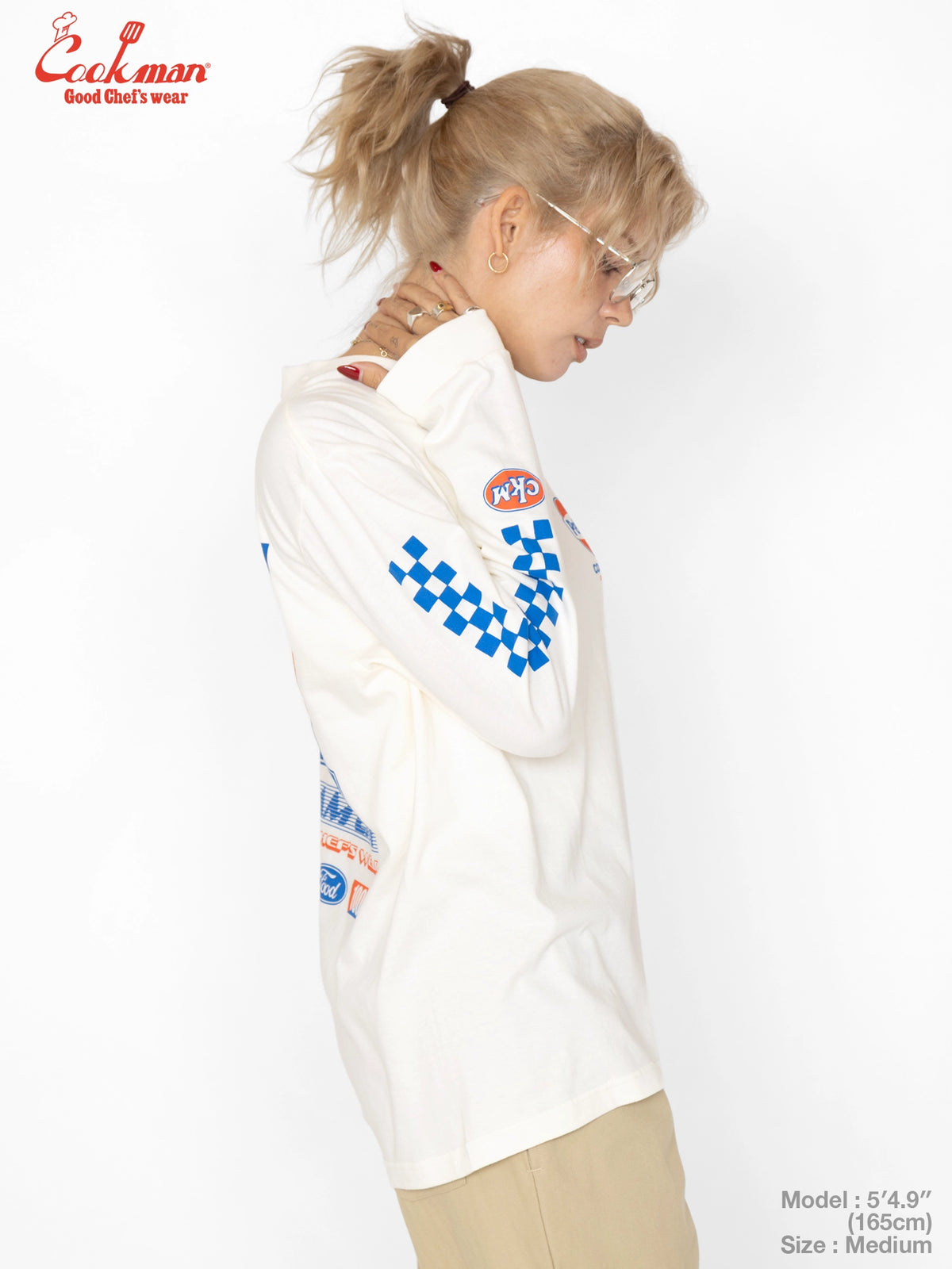 Long Sleeve Tees - Race : Off White