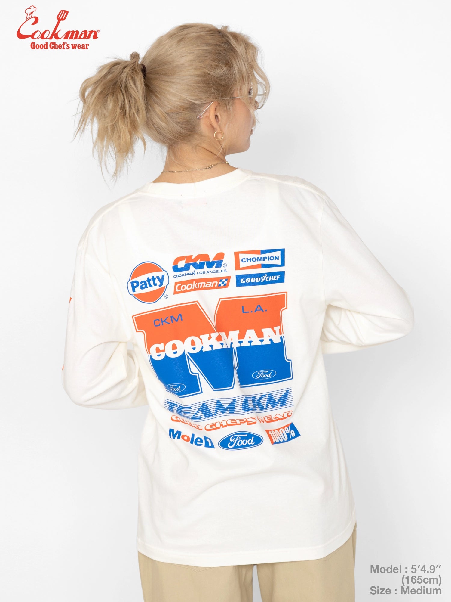 Long Sleeve Tees - Race : Off White