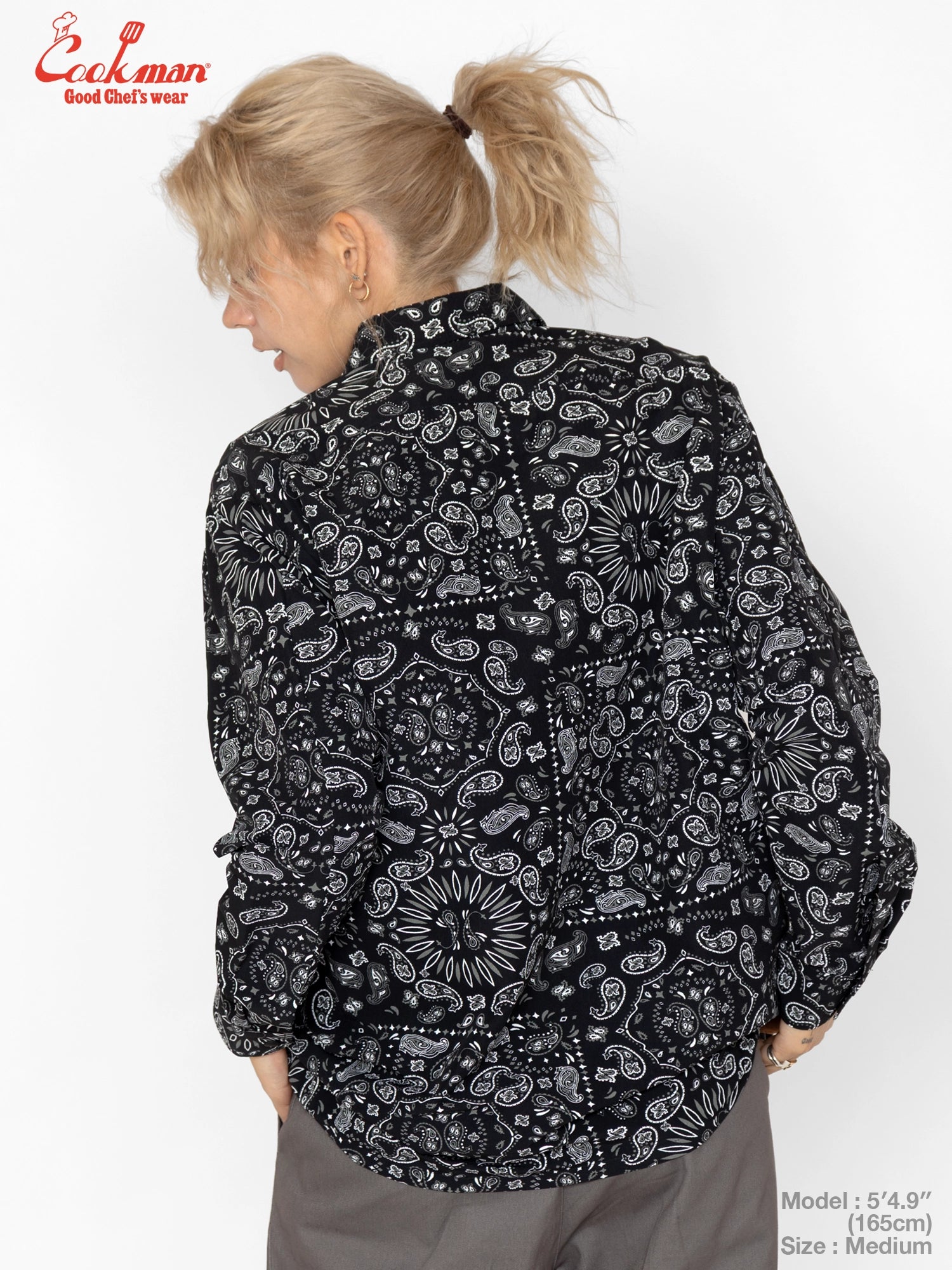 Work Shirts Long Sleeve - Paisley : Black