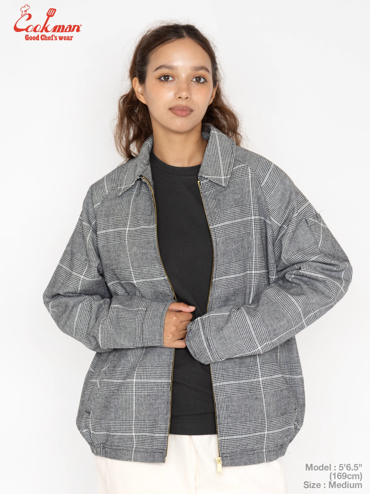 Delivery Jacket With Lining - Glen Check Black