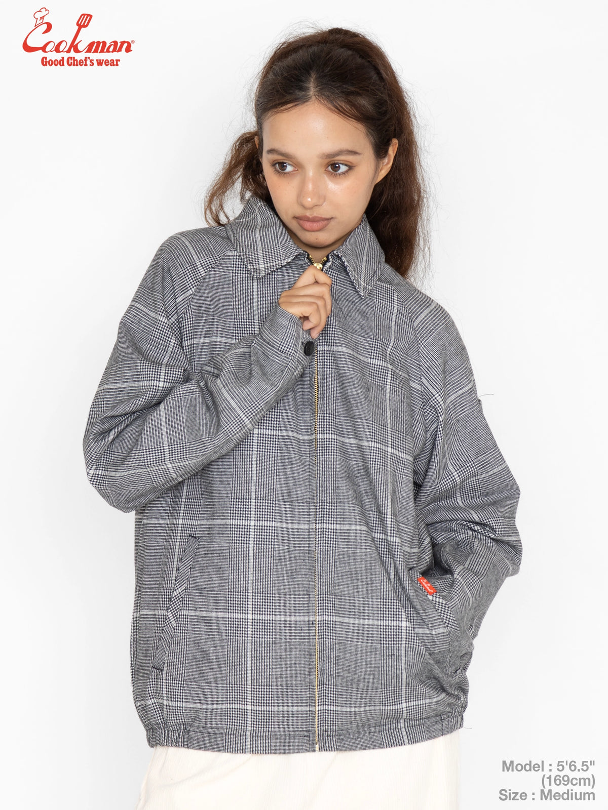 Delivery Jacket With Lining - Glen Check Black