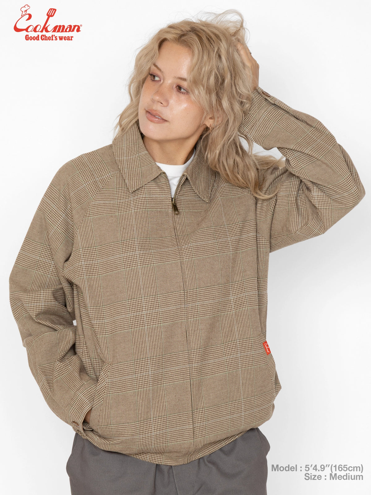 Delivery Jacket With Lining - Glen Check Brown