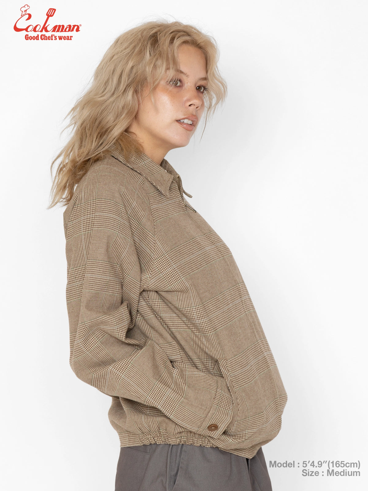 Delivery Jacket With Lining - Glen Check Brown